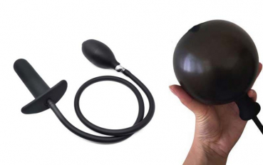 Aufblasbarer Analstöpsel mit Pumpball